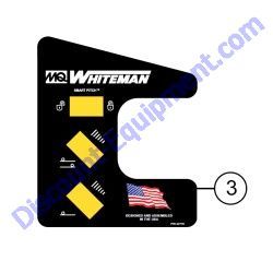 REF #3 - 42778 DECAL ISO LH CONSOLE TOP OVERLAY Multiquip Whiteman STX6H Ride-On Trowel