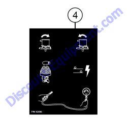 REF #4 - 42896 DECAL ISO PRESSURE TEST PORTS Multiquip Whiteman STX6H Ride-On Trowel