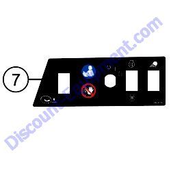 REF #7 - 42779 DECAL RH CONSOLE FRONT OVERLAY Multiquip Whiteman STX6H Ride-On Trowel