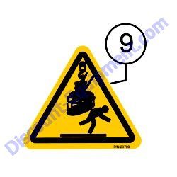 REF #9 - 23700 DECAL ISO LIFTING/CRUSH Multiquip Whiteman STX6H Ride-On Trowel