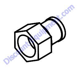 42640 ADAPTER M18-1.5 FEMALE TO 5/8" BARB Multiquip Whiteman STX6H Ride-On Trowel