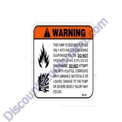 DCL125 DECAL WARNING EXPLOSIVE OPERATION MultiQuip MQ600H MQ600HTB MQ600HTP Trash Pump