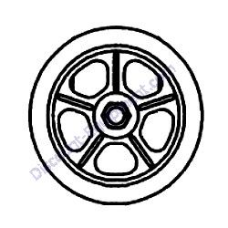 WT0100 2"x8" Solid Rubber Wheel Miller Curber MC550 MC650 MC655 MC850 MC900 Curbilder