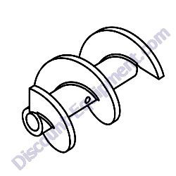 45018-09 6" Cast Auger x 9" Solid Shaft Miller Curber MC550 MC650 MC655 MC850 MC900 Curbilder