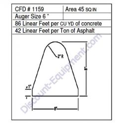 Miller Curber CFD# 1159 Form, 6" Auger, 45 Sq. In. (Miller CFD1159)