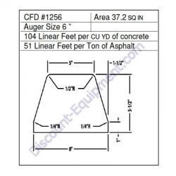 Miller Curber CFD# 1256 Form, 6" Auger, 37.2 Sq. In. (Miller CFD1256)