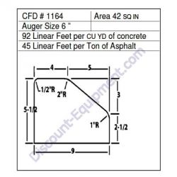 Miller Curber CFD# 1164 Form, 6" Auger, 42 Sq. In. (Miller CFD1164)