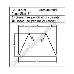 Miller Curber CFD# 539 Form, 6" Auger, 48 Sq. In. (Miller CFD539)