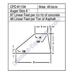 Miller Curber CFD# 1104 Form, 6" Auger, 40 Sq. In. (Miller CFD1104)