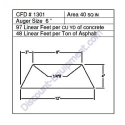 Miller Curber CFD# 1301 Form, 6" Auger, 40 Sq. In. (Miller CFD1301)