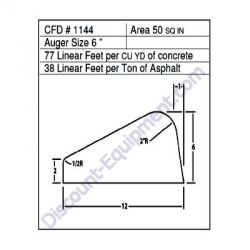Miller Curber CFD# 1144 Form, 6" Auger, 50 Sq. In. (Miller CFD1144)