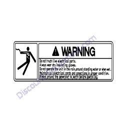 REF #36 - 39176 50000 Plate Warning Battery Airman SDG25S-8E1 Generator