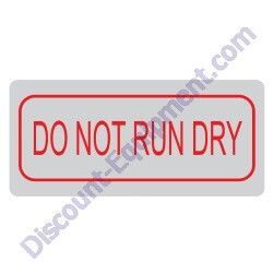 7005000 DECAL DO NOT RUN DRY MultiQuip QP-301TH Trash Pump