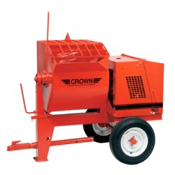 Crown 9S-GH8 Mortar Plaster Stucco Mixer 9 cu Regular Paddles W/ 8 HP Honda Engine, 609927 - Special Sale Price