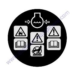106-6755 DECAL-CAP, RADIATOR Genuine Toro OEM Part