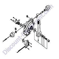 366900032 COMBINATION LEVER with THROTTLE WIRE MultiQuip MTX80HDR Rammer