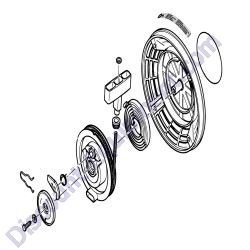 01865501 RECOIL-STARTER ASSY MultiQuip MVH308DZ Reversible Plate Compactor