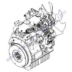 138-6911 ENGINE-KUBOTA, D1305 Genuine Toro OEM Part