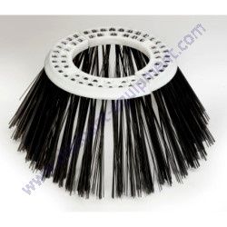 41-PATWWP2 United Rotary Brush 2 Segment 26 Inch Blue Steel Gutter Broom with Poly Block