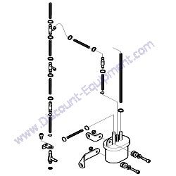 02299400 FUEL PIPE ASSY (INCLUDES FILTER) Multiquip MVH408DZ Reversible Plate Compactor