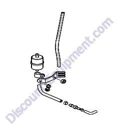 01473610 FUEL FILTER w/ HOSES Multiquip MVH508DZ Reversible Plate Compactor