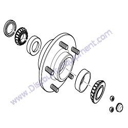 EM941306 HUB ASSY 4-BOLT MultiQuip MC44SH-MC44SE Concrete Mixer