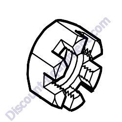8164 NUT SLOTTED HEX JAM 1"- 20 MultiQuip MC44SH-MC44SE Concrete Mixer