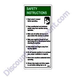 520935 DECAL SAFETY INSTRUCTIONS MultiQuip MC44SH-MC44SE Concrete Mixer