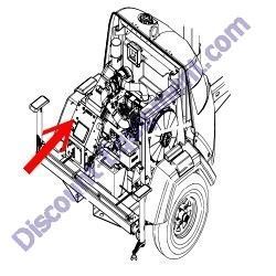 69641 Decal control panel Generac Magnum MLT6SMD Light Tower