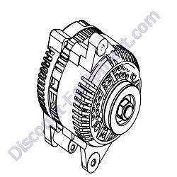 72129 Alternator 12V 60A Generac Magnum MLT6SMD Light Tower
