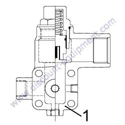 REF #1 - E2624200302 MINIMUM PRESSURE VALVE BODY Multiquip DIS185SSI4F Air Compressor