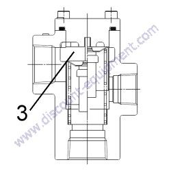 REF #3 - E2924100384 COMPRESSOR OIL THERMOSTAT ASSEMBLY Multiquip DIS185SSI4F Air Compressor