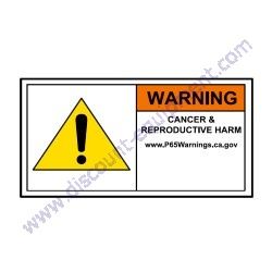 M9504200104 DECAL WARNING PROPOSITION 65 Multiquip DIS185SSI4F Air Compressor