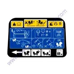 800-11103 DECAL OPERATION SET ELECTRIC ONLY Multiquip TB11-Series Walk-Behind Power Buggy