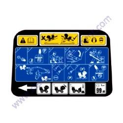 800-11101 DECAL OPERATION SET GAS ONLY Multiquip TB11-Series Walk-Behind Power Buggy