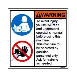 35137 DECAL READ MANUAL ASK FOR TRAINING Multiquip WBH-21EFP Power Buggy