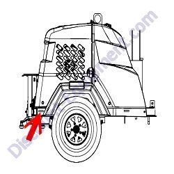 72149 Reflector 4.250 x .750 red Generac Magnum MLT4060MVD Light Tower