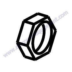 EM969013 NUT NYLON 3/8" NC NYLON G8 Multiquip WTB-16PD Track-Drive Power Buggy