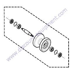 806218 ROLLER WHEEL ASSEMBLY Multiquip WTB-16PD Track-Drive Power Buggy