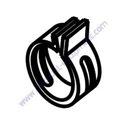802498 CLAMP FUEL HOSE Multiquip WTB-16PD Track-Drive Power Buggy