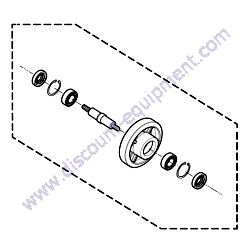 806219 DRIVEN TENSIONER WHEEL ASSEMBLY Multiquip WTB-16 Track-Drive Power Buggy