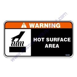 18248 DECAL HOT SURFACE WARNING Multiquip WBH-16 Series Power Buggy