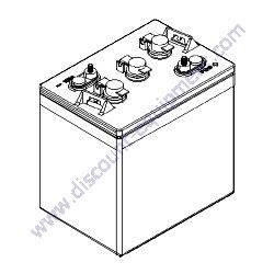 76502GT BATTERY T105 W/LPT 3 CAP DRY Genie GS-1530 Scissor Lift