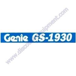 62054GT DECAL GENIE GS-1930 COSMETIC Genie GS-1930 Scissor Lift