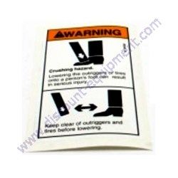 82506GT DECAL WARNING FOOT CRUSHING Genie GS-3232 Scissor Lift
