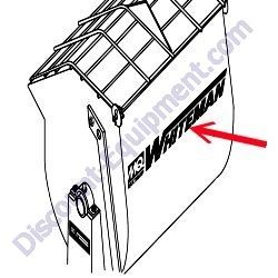 504714 DECAL MQ WHITEMAN LOGO Large MultiQuip Whiteman WM45E-WM45H Plaster Mortar Mixer