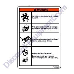 521230 DECAL Handle Kick Back Safety Grate MultiQuip Whiteman WM45E-WM45H Plaster Mortar Mixer