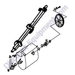 26083-502 DRUM ASSY W/SHAFT MAIN GEAR MultiQuip Whiteman WM45E-WM45H Plaster Mortar Mixer