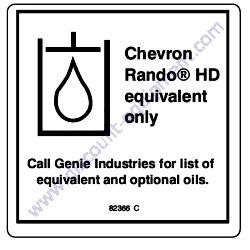 82366GT DECAL CHEVRON RANDO HD Genie GS-2646 AV GS-2646 AV35 Scissor Lift