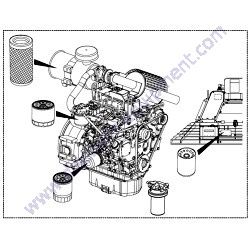 FKITHTX44Y5 Filter Kit Multiquip HTX44Y5 Ride-On Trowel